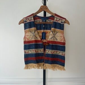 Ralph Lauren Red and Blue Patterned Vest